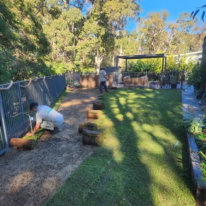 The Team hard at work creating a magical garden - Fergie's Total Lawn care - Australind - Bunbury - Western Australia The Team hard at work creating a magical garden - Fergie's Total Lawn care - Australind - Bunbury - Western Australia