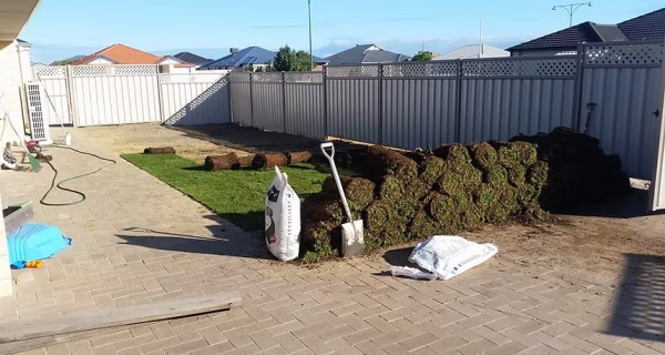 Landscaping Services offered by Fergies Total Lawn Care offered in the Bunbury/Australind/ Treendale Area Western Australia- new lawn  